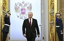 Vladimir Putin antes da cerimónia de tomada de posse no Kremlin, em 7 de maio de 2024 