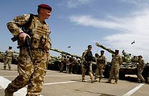 İngiliz askerleri Irak 'tai bir eğitim görevi sırasında 
