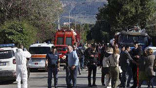 Il luogo dell'incidente sul lavoro in cui sono morti diversi operai a Casteldaccia, vicino a Palermo (6 maggio 2024)