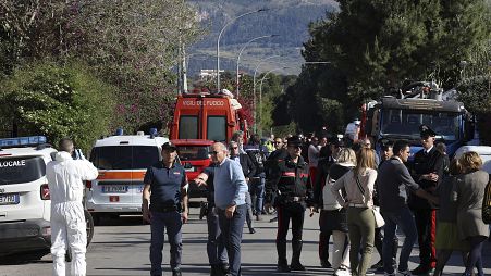 Il luogo dell'incidente sul lavoro in cui sono morti diversi operai a Casteldaccia, vicino a Palermo (6 maggio 2024)