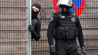 صورة من الارشيف- ضباط شرطة في بروكسل، بلجيكا 