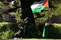 Avustralya'nın Sidney kentinde Filistin yanlısı göstericiler
