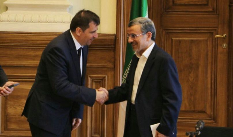 خوشامدگویی رئیس دانشگاه ملی لودوویکای مجارستان به محمود احمدی نژاد