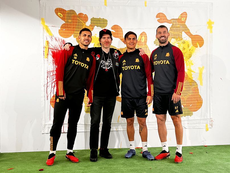 Philip Colbert, pictured with Leandro Paredes, Paulo Dybala and Leonardo Spinazzola.