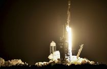 Cohete Falcon 9 durante el lanzamiento de Starlink (Marzo 2024)