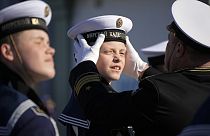 Un jeune cadet de la marine russe. 