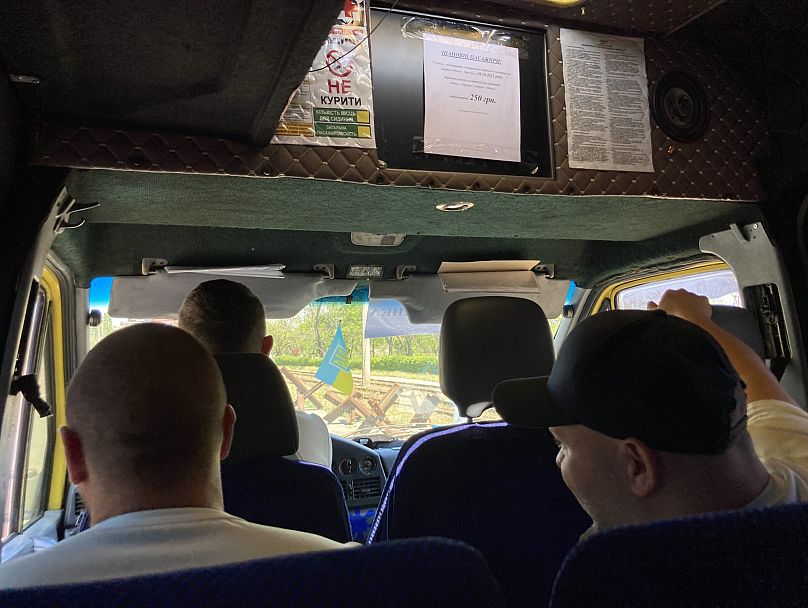 Volunteers driving out of Odesa