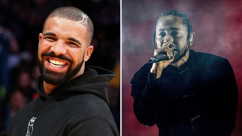 Drake (left) and Kendrick Lamar