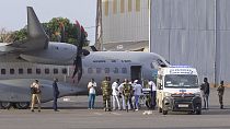 Plane skids off runway in Senegal, injuring 10 people