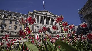 A general view of the Bank of England in London.