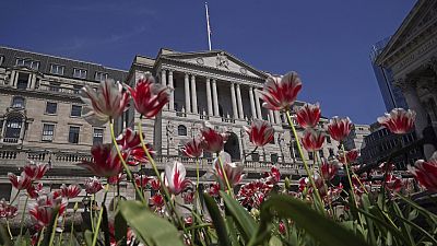 A general view of the Bank of England in London.