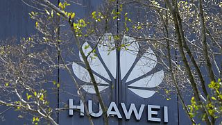 The Huawei brand logo is seen on a building in the sprawling Huawei headquarters campus in Shenzhen, China, Saturday, Sept. 25, 2021.