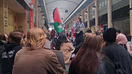 مظاهرات طلابية داعمة لغزة في بروكسل
