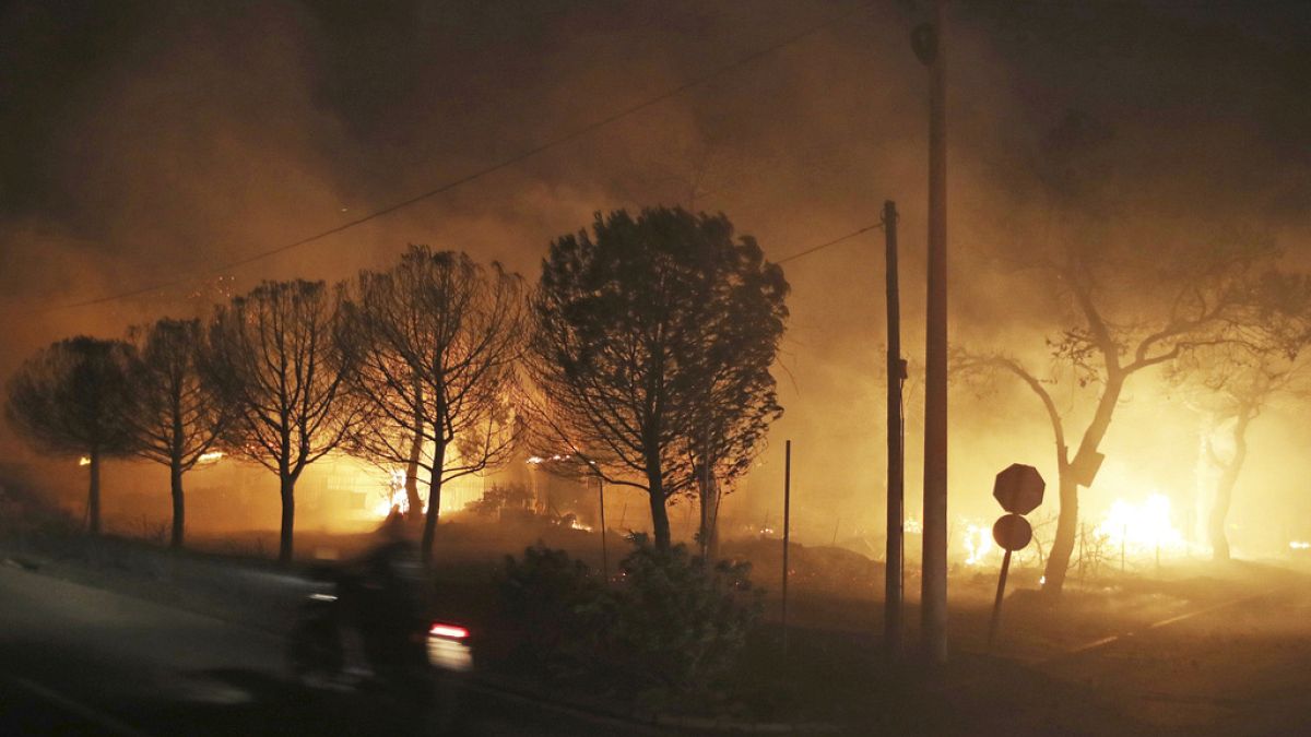 Жителите бяха евакуирани от предградието на Атина, тъй като сезонът на горските пожари удари Гърция