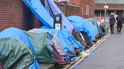 خيام اللاجئين في دبلن