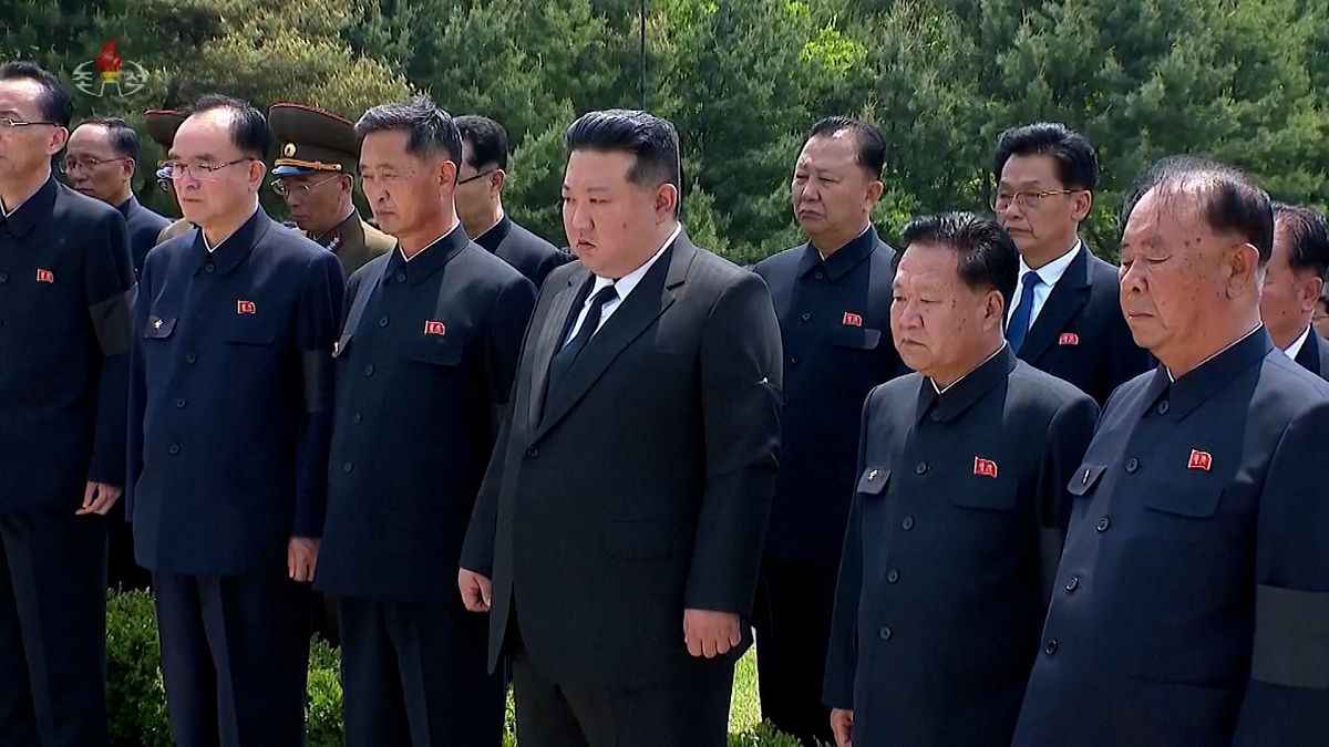 North Korean leader Kim Jong-un commemorates death of chief propagandist thumbnail