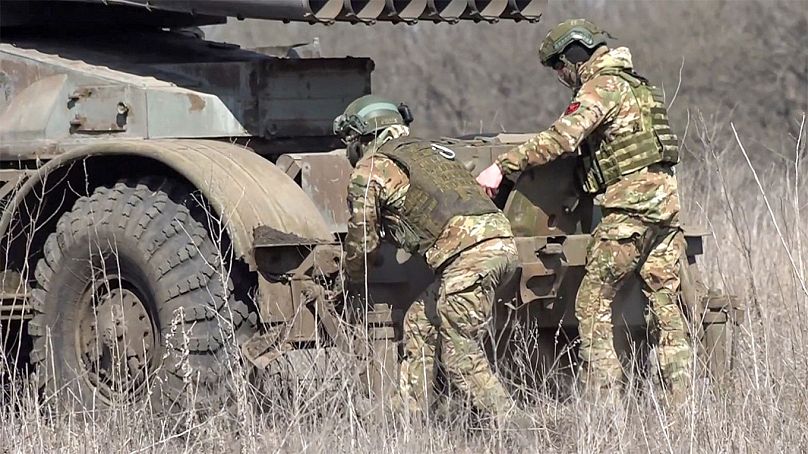Orosz katonák a frontvonalban