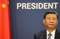 Chinese President Xi Jinping listens during a press conference in Belgrade, Serbia, Wednesday, May 8.