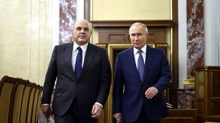 Ruski predsjednik Vladimir Putin i ruski premijer Mihail Mišustin.