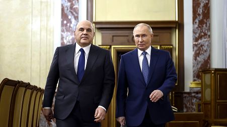Russian President Vladimir Putin and Russian Prime Minister Mikhail Mishustin.