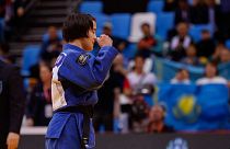 Galiya Tynbayeva (-48kg) brought the first gold medal to the host country Kazakhstan.