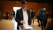 Salvador Illa votando en las Elecciones catalanas 2024