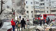 Κατάρρευση τμήματος κτιριακού συγκροτήματος στο Μπέλγκοροντ μετά από βομβαρδισμό