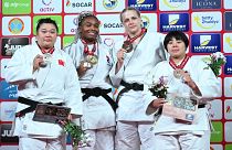 Die Gewinnerinnen beim Judo Grand Slam in Astana in Kasachstan
