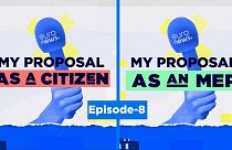Эмблема седьмого эпизода проекта Euronews "Мои предложения как гражданина, мои предложения как евродепутата". 