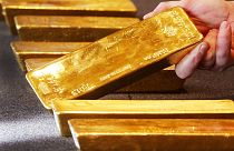 Gold bars in the German central bank's headquarters in Frankfurt