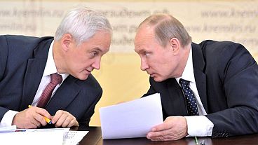 Andrej Belouszov és Vlagyimir Putyin 
