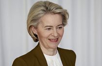 A candidata principal do PPE e Presidente cessante da Comissão Europeia, Ursula von der Leyen