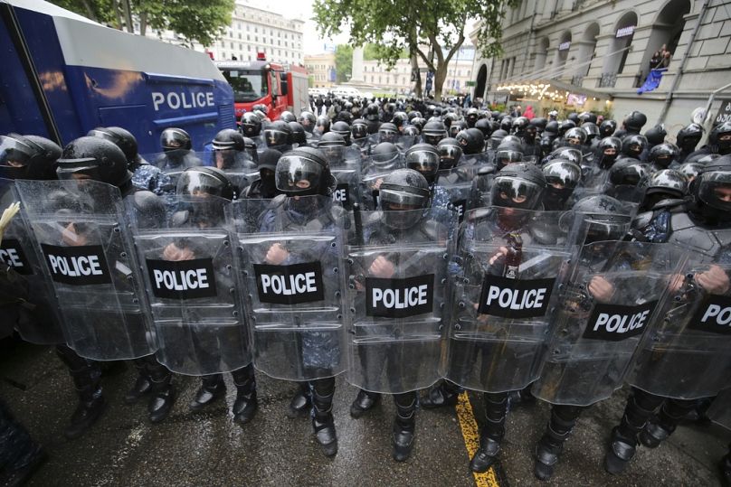 Αστυνομικές δυνάμεις στην Τιφλίδα