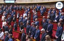 Минута молчания в Национальном собрании Франции