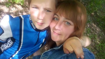 Sasha and his mother Snizhana before the full-scale invasion of Ukraine.