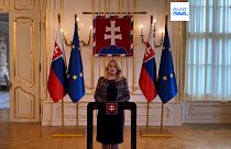 Conférence de presse de la présidente slovaque. 