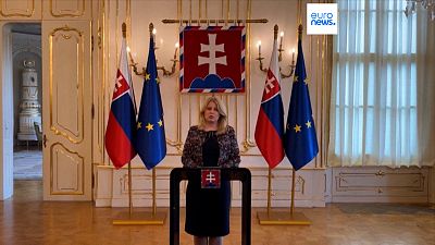 Conférence de presse de la présidente slovaque. 
