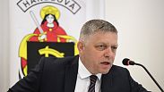 Slovakia's Prime Minister Robert Fico speaks during a press conference after the cabinet's away-from-home session in the town of Handlova, Slovakia, Wednesday, May, 15, 2024.