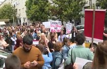 Protest gegen Vergewaltigungen in Montenegro.