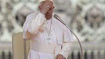 Papst Franziskus bei seiner wöchentlichen Audienz.