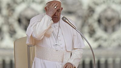Papst Franziskus bei seiner wöchentlichen Audienz.