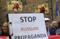 Протест против российской пропаганды в Болгарии, июнь 2023 г.