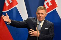 FILE - Slovakia's Prime Minister Robert Fico in Budapest, Hungary, Tuesday, Jan. 16, 2024.