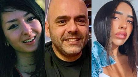 Az IDF által megtalált túszok: Shani Louk, Itshak Gelernter és Amit Bouskila (balról)