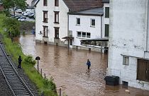 Hochwasser in Lebach im Saarland