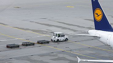 Flugzeug der Lufthansa auf dem Flughafen München. 27. April 2016