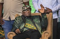 Former South African President Jacob Zuma at the launch of his newly formed uMkhonto weSizwe (MK) party's manifesto Saturday, May 18, 2024.