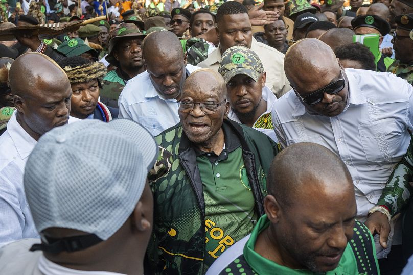 Tausende haben Jacob Zuma bei seiner Kundgebung unterstützt.
