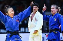 Les vainqueurs de la première journée des Mondiaux de judo à Abu Dhabi, dimanche 19 mai 2024.