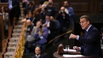 FILE - Spain's conservative opposition leader Alberto Nunez Feijoo in Madrid, Spain, Wednesday, Nov. 15, 2023. 
